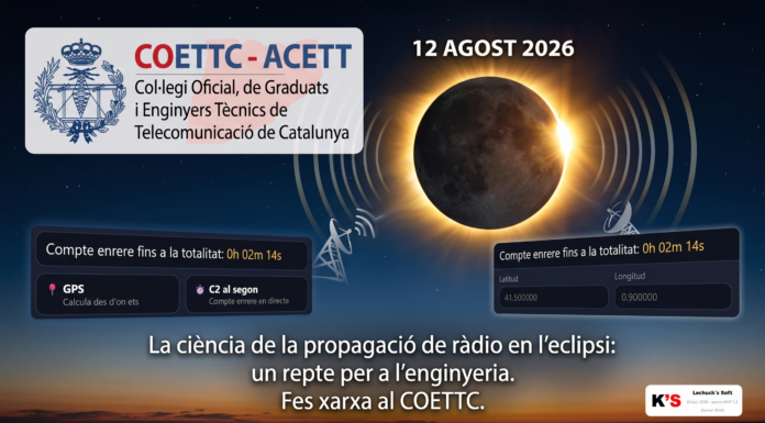«Eclipsi 2026»: El COETTC llança una app gratuïta per calcular l’eclipsi d’avui i analitzar-ne l’efecte tecnològic